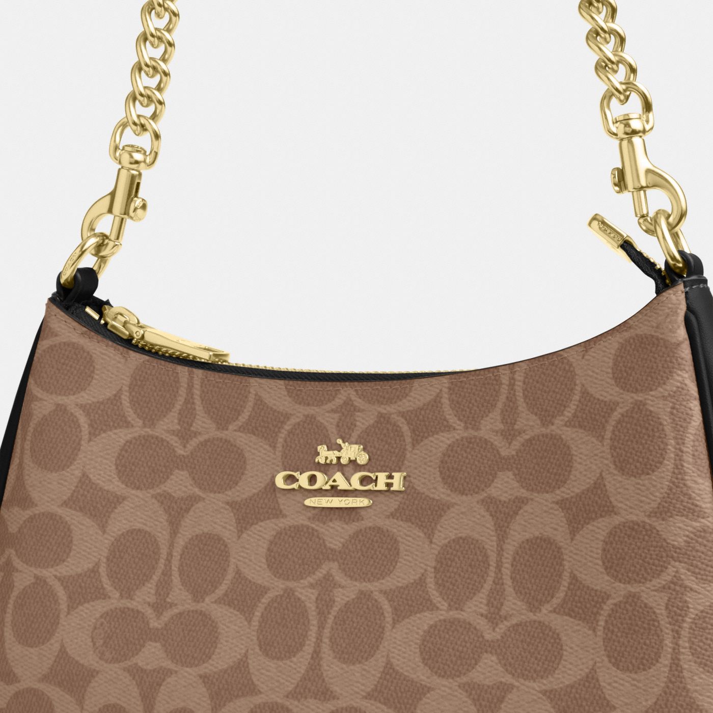 Coach Sac épaule Teri Toile - Marron