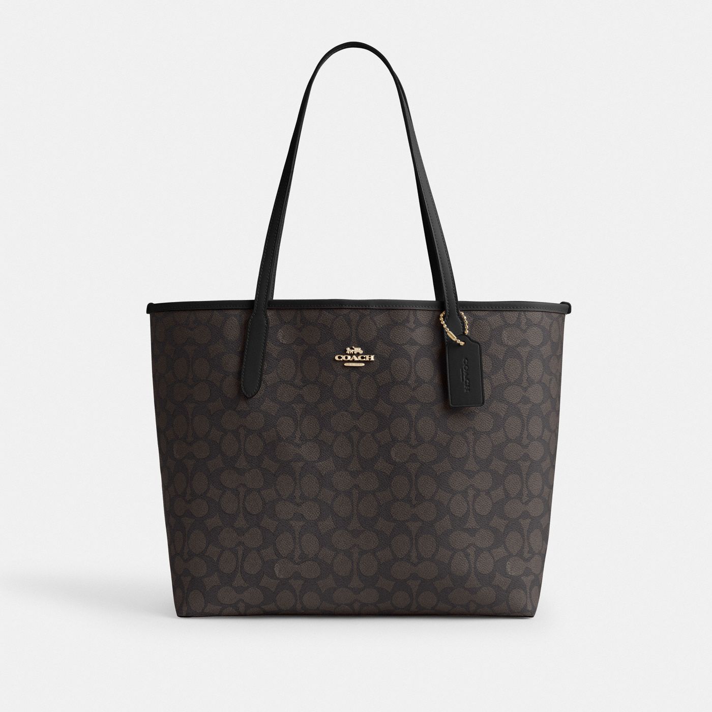 Coach Cabas City Toile - Noir