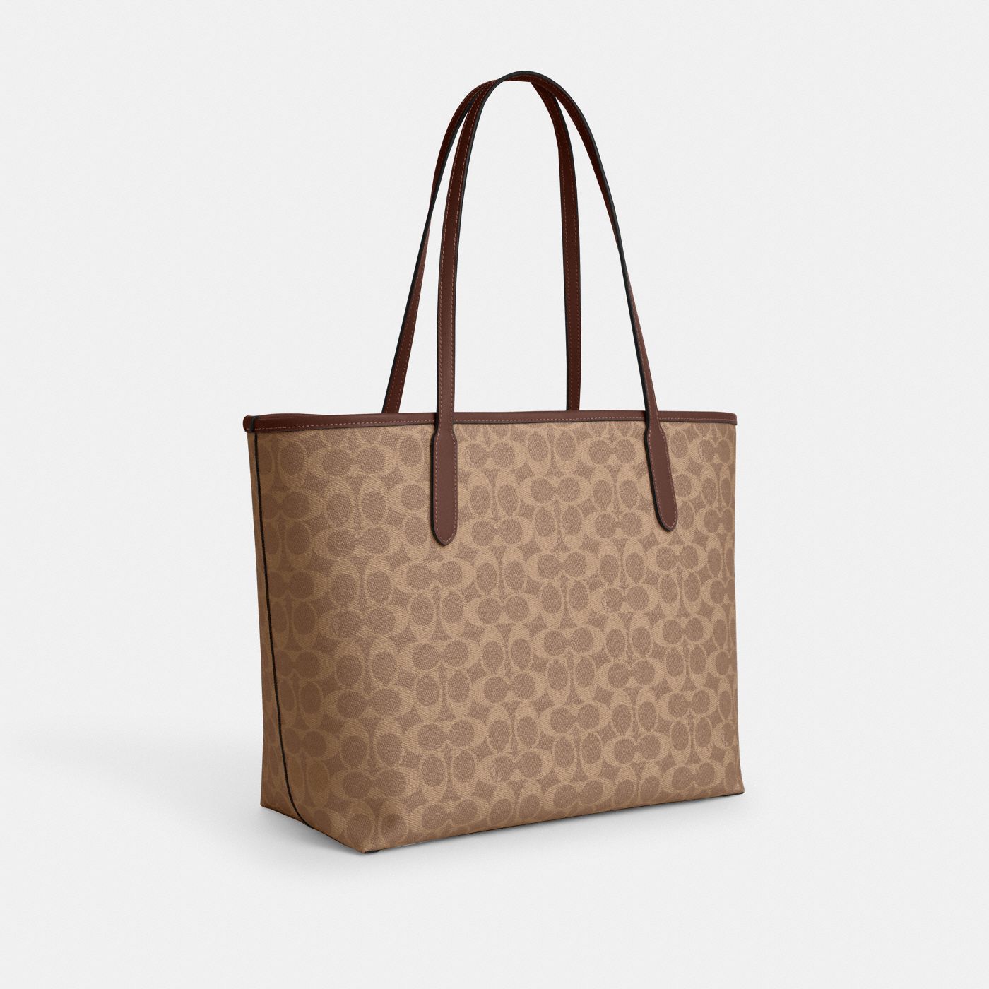Coach Cabas City Toile - Marron