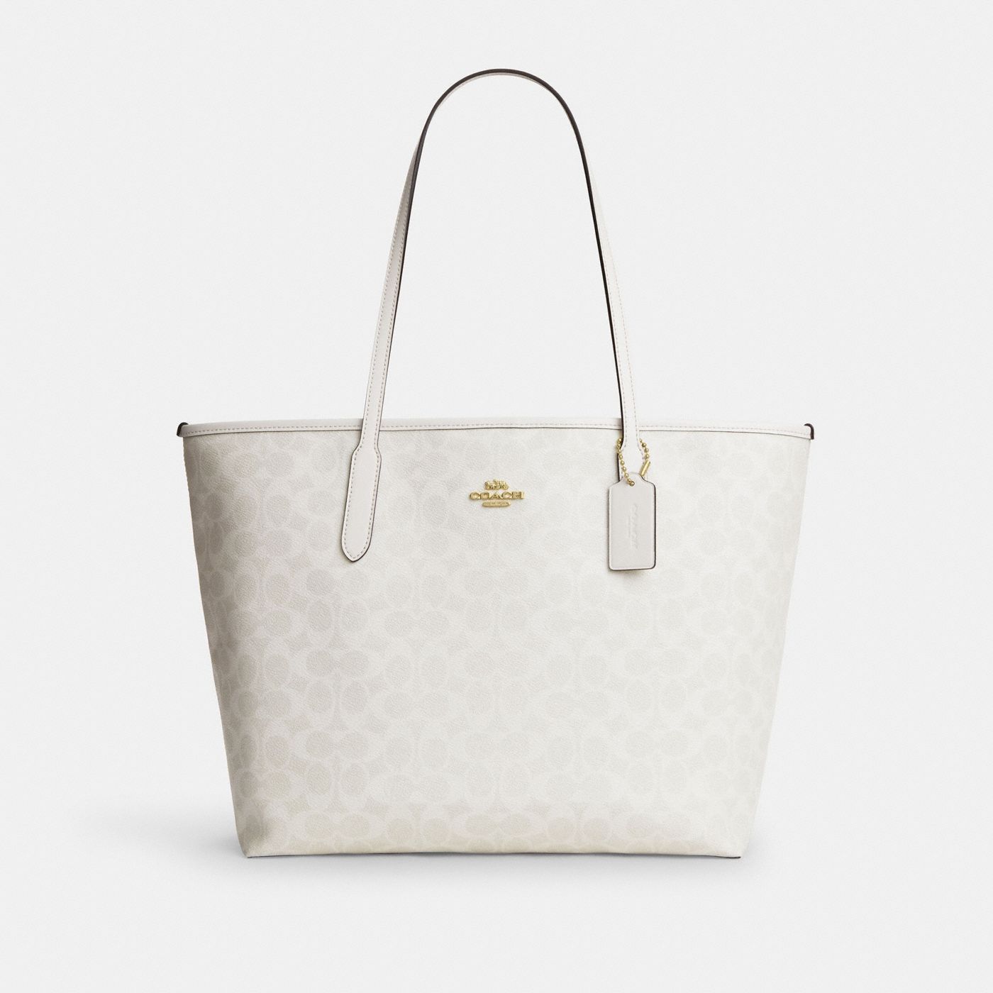Coach Cabas City Toile - Blanc