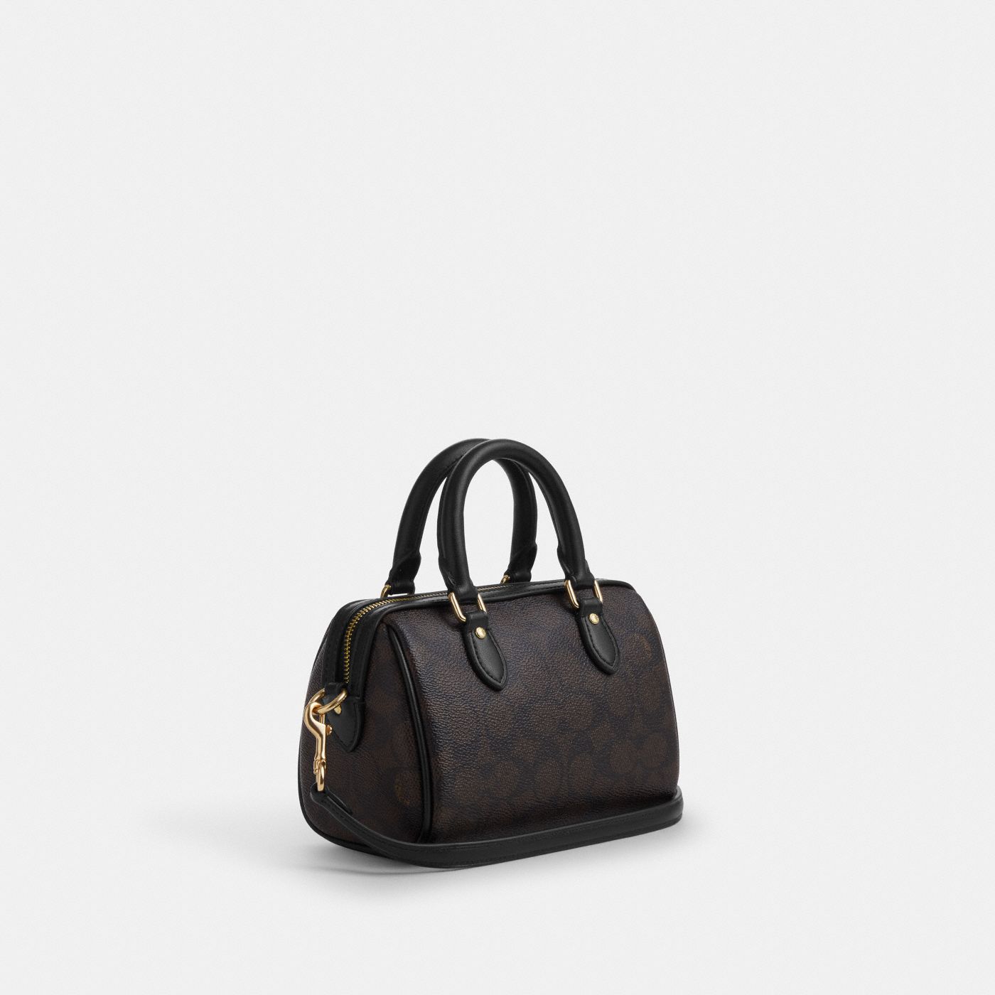 Coach Mini Sac Bandoulière Rowan Toile - Marron