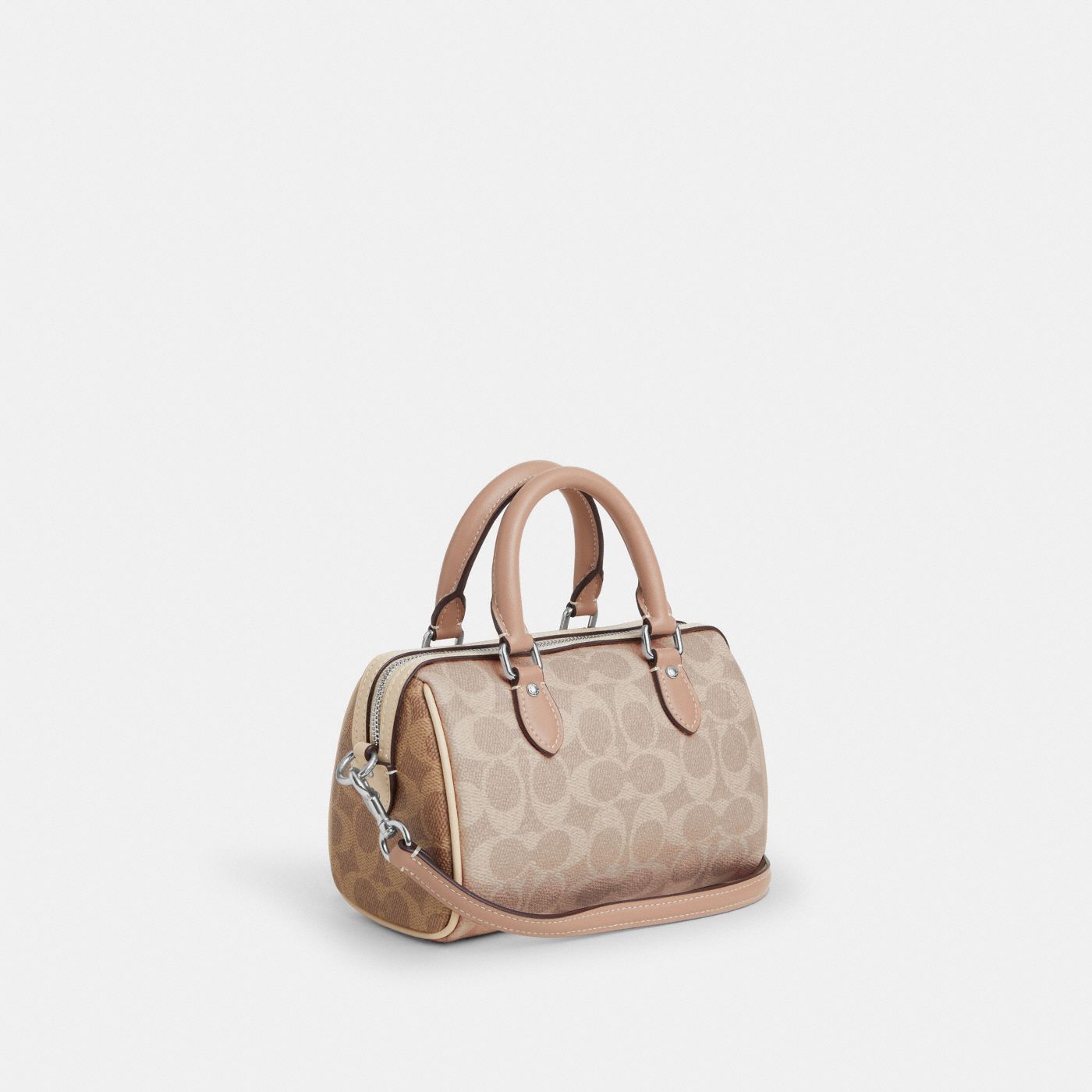 Coach Mini Sac Bandoulière Rowan Toile - Beige