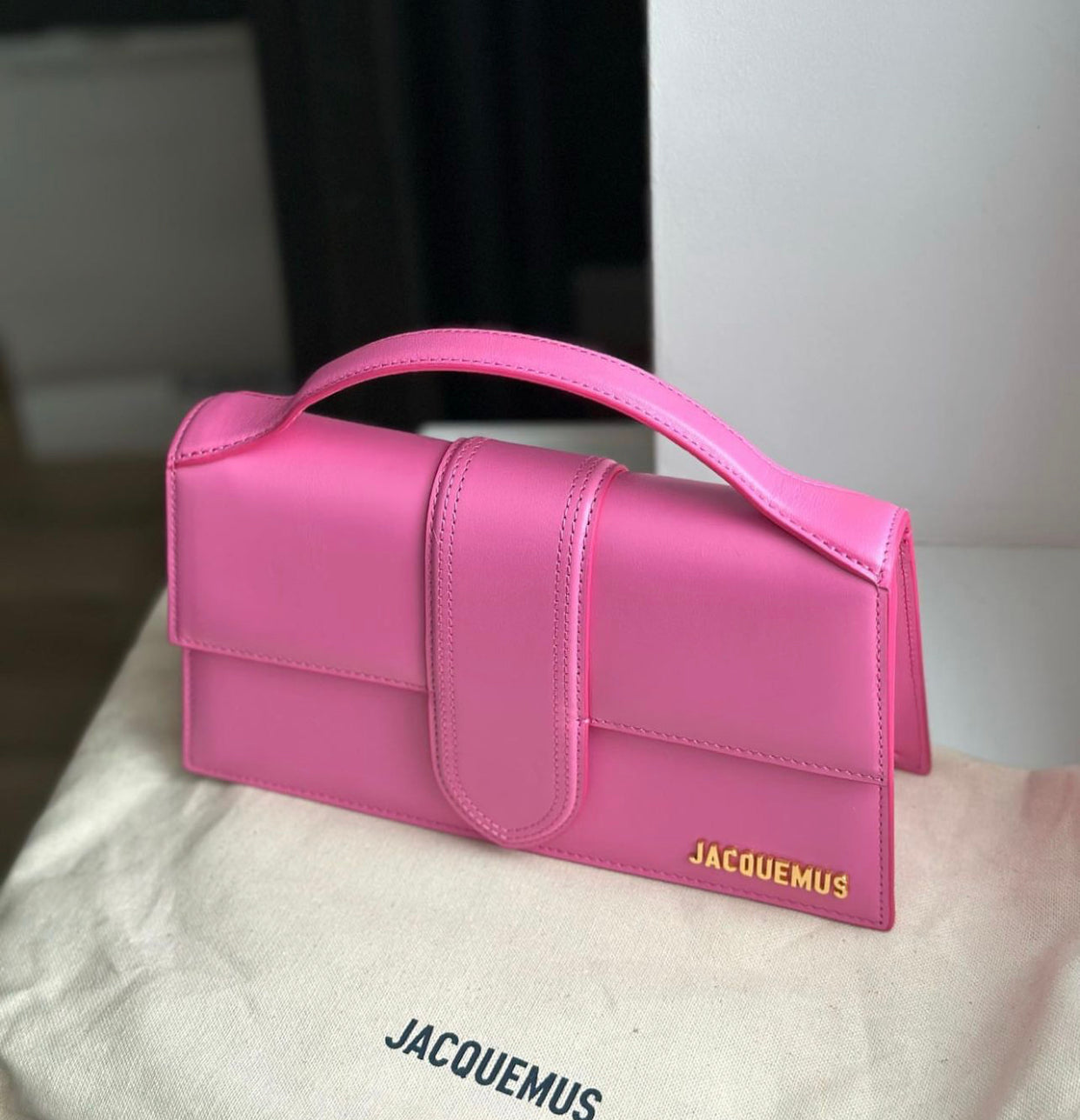 Sac Jacquemus Grand Bambino Rose