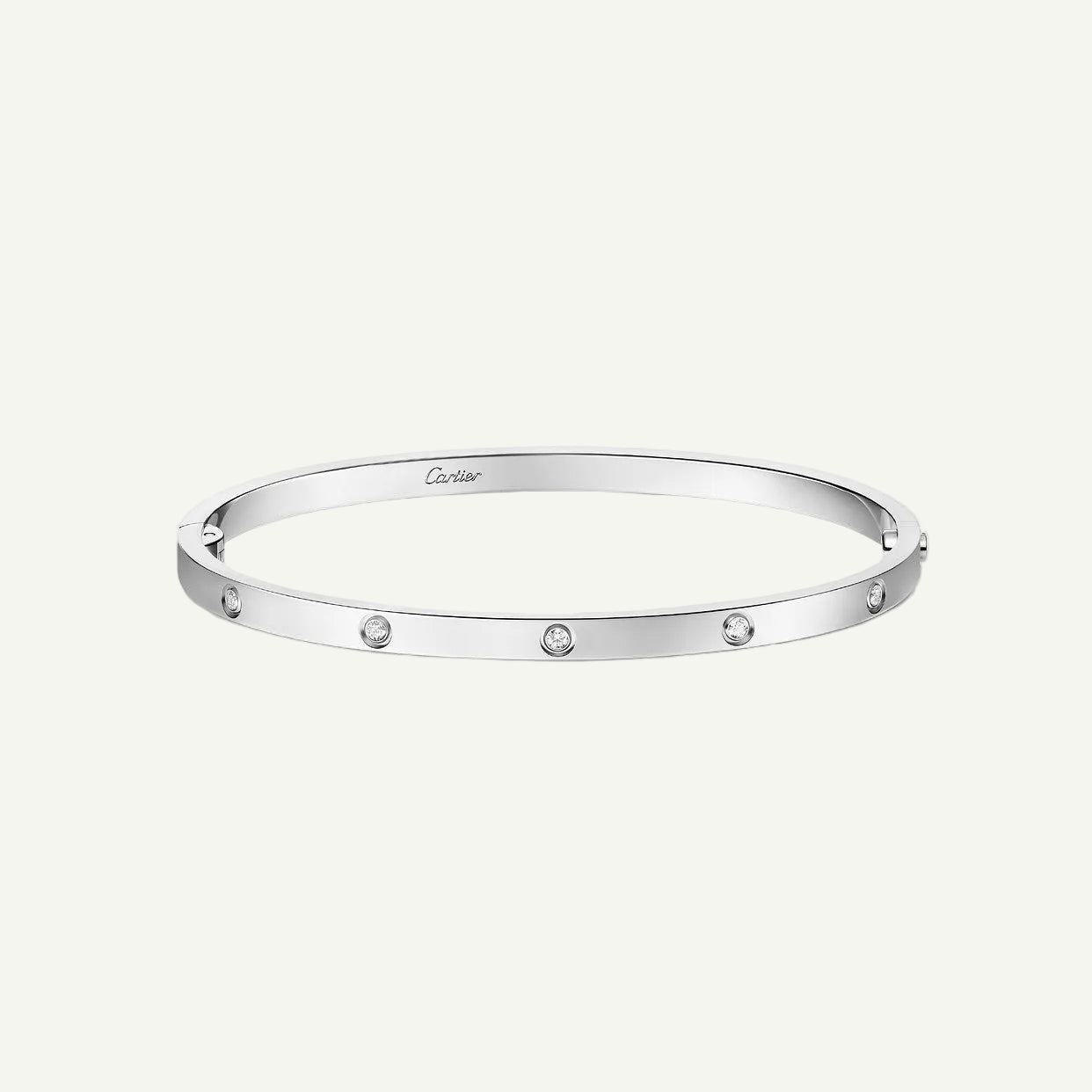 Cartier - Bracelet Love, 10 diamants Or Blanc